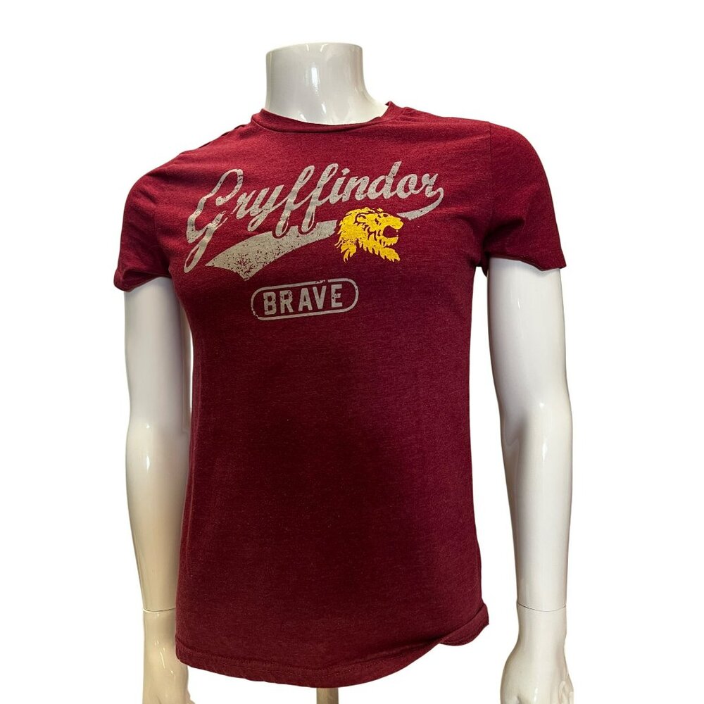 Harry Potter Gryffindor Brave T-Shirt Red Crewneck Short Sleeve Unisex Cotton Bl